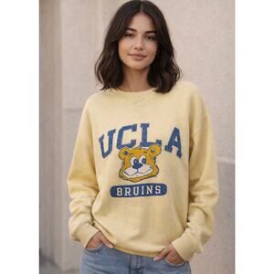 Vintage UCLA Bear Sweatshirt Size Medium Yellow Bear Crewneck